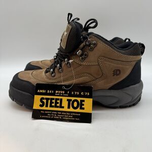 Dunham-EH Work DS675TN Steel Toe Safety Boots Women's 10B Brown Black Lace Up